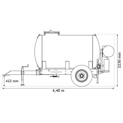 Wasserfässer auf Fahrgestell für Grünflächen 3200 L